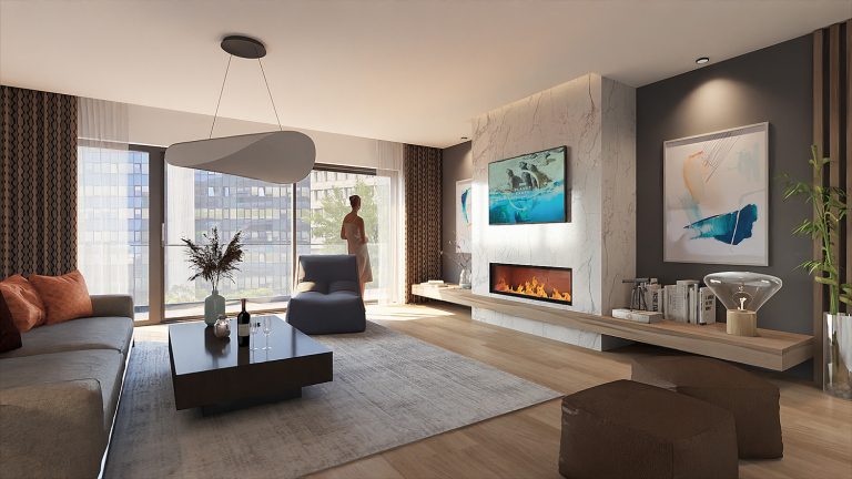 Corso rendering interno con ARCHLine.XP soggiorno vista lontano