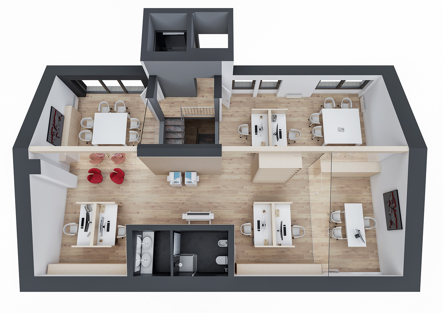 Planimetria 3D dell'ufficio Rainoldi