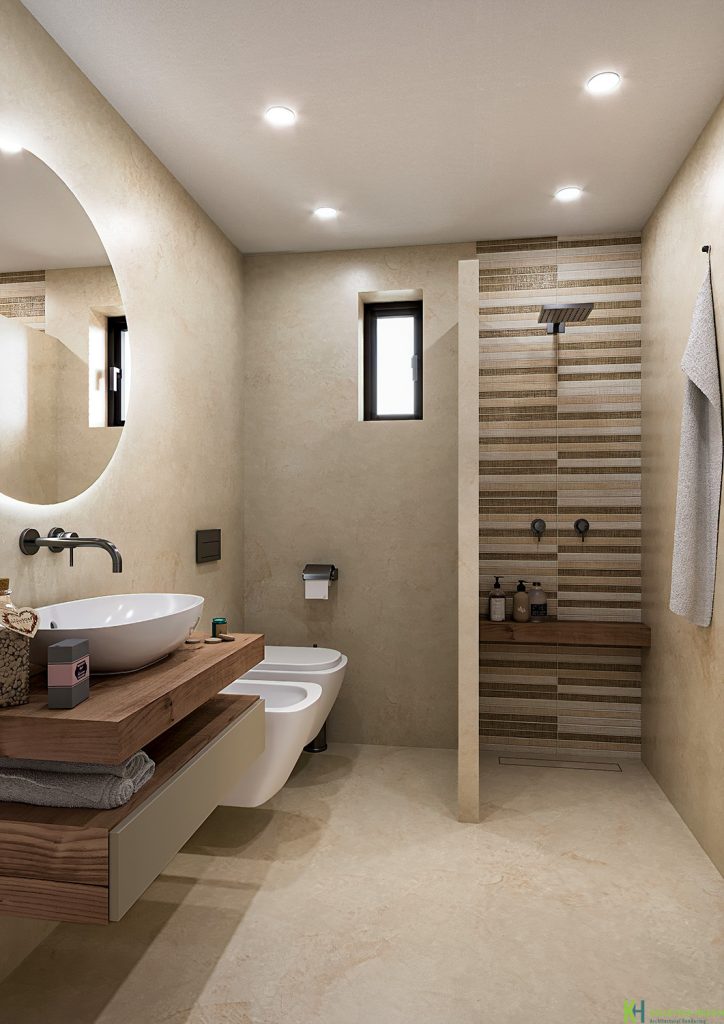 Bagno elegante di un hotel