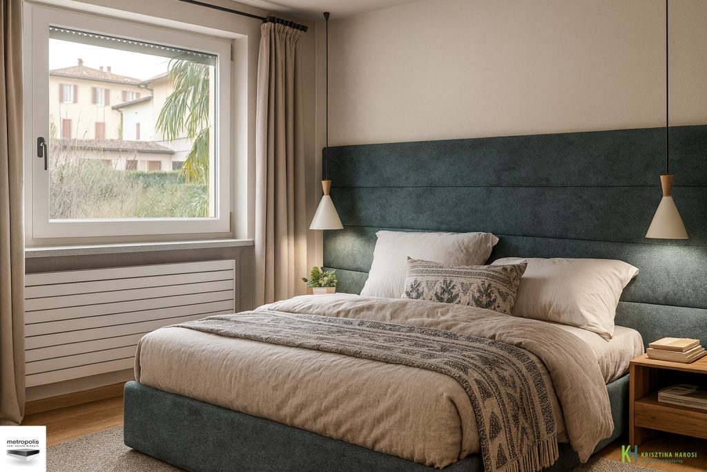 Camera da letto moderna in stile minimal