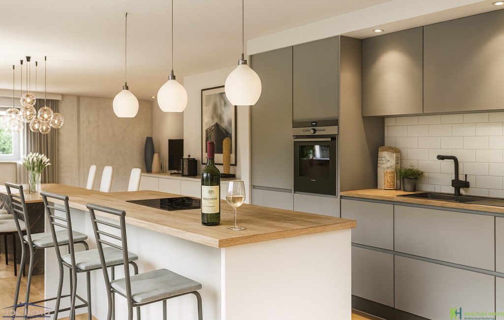 Vista Cucina di un appartamento