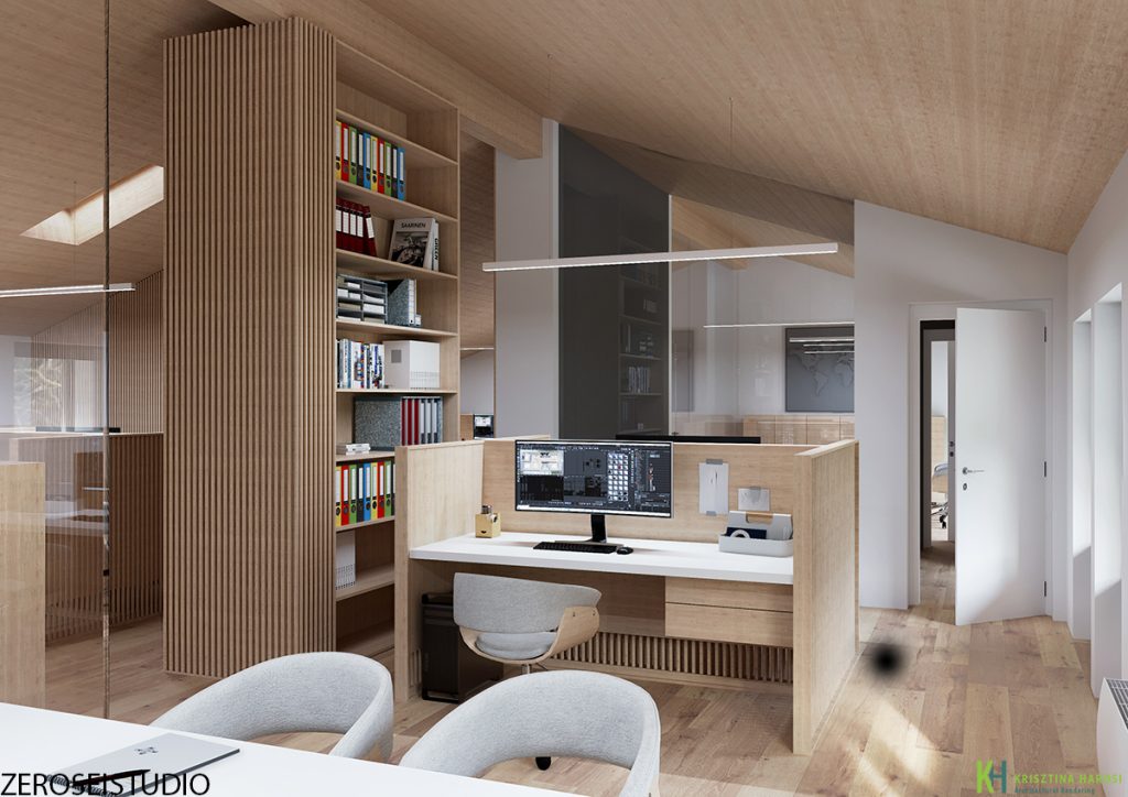 Ufficio arredato con legno